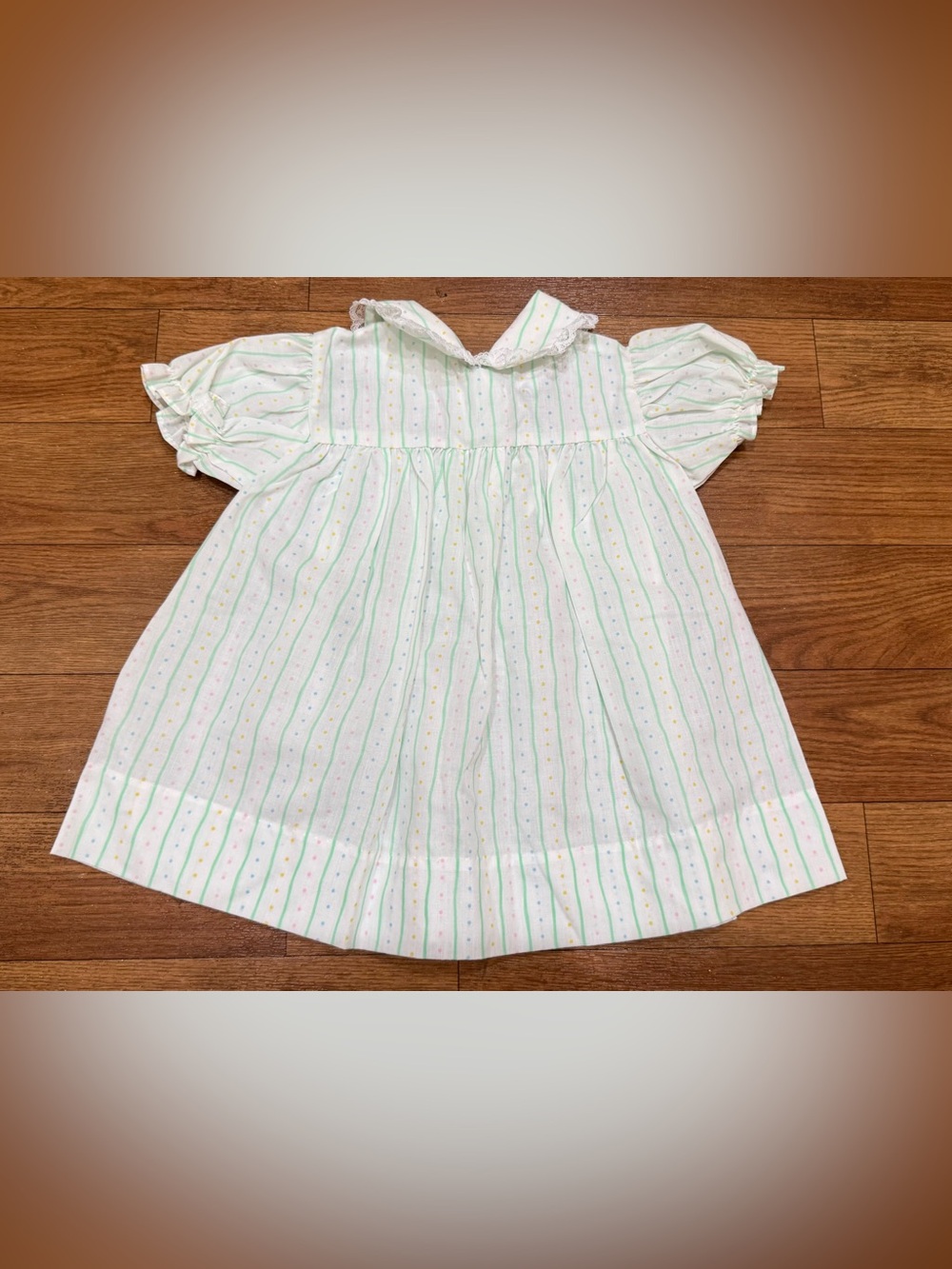 Vintage 80s 90s Girls Polka Dot Dress Size 24 mo Mayfair